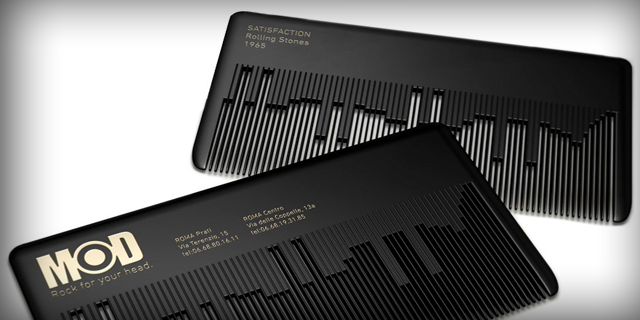 Hair Salon Comb Business Card Design and Layout