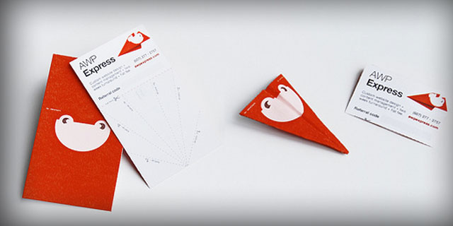 Paper Plane business card design and layout