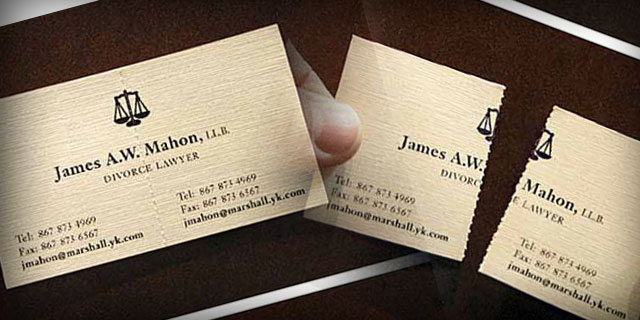 Split the Card Divorce Lawyer Business Card Design
